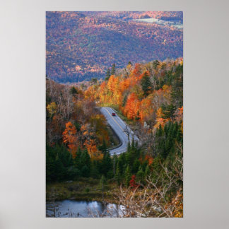 Poster le vermont surplombe les arbres automne