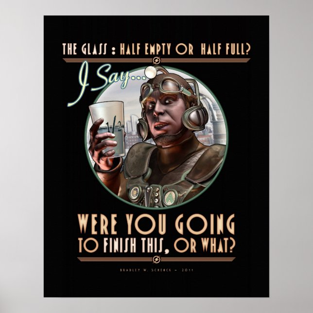 Poster Le Verre : Allais-Tu Finir Ça ? (16 x 20 po) (Devant)