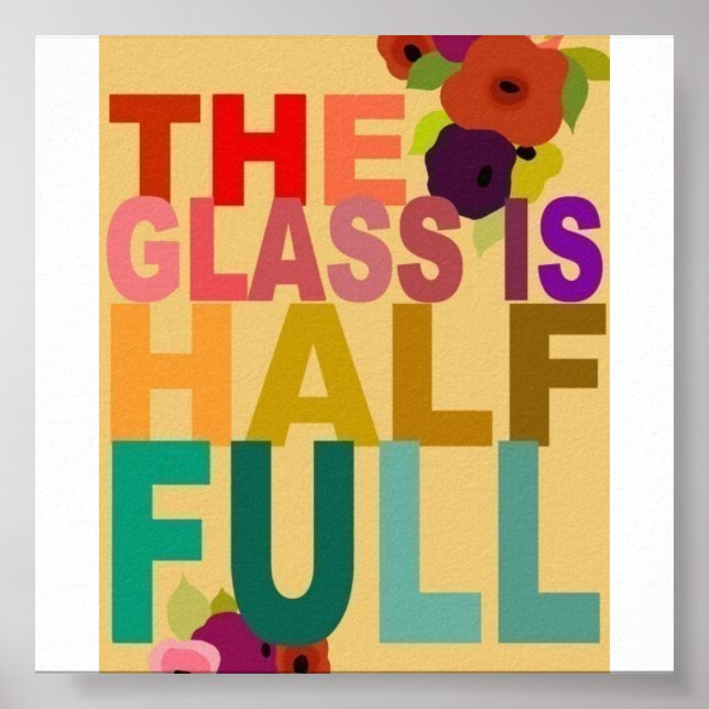 Poster Le verre est semi-complet (Devant)
