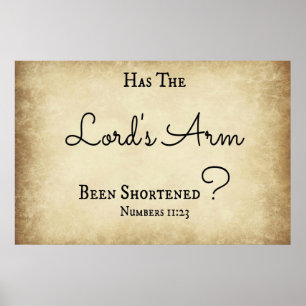 Poster Le vers de bible de nombres a Arm du seigneur