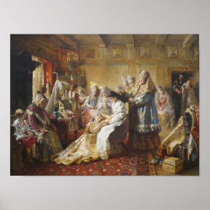 Poster Le vêtement de la jeune mariée russe par Makovsky