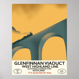 Poster Le viaduc de Glenfinnan Écosse.