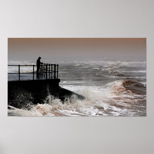Poster Le vieil homme et la mer qui fait rage (Devant)