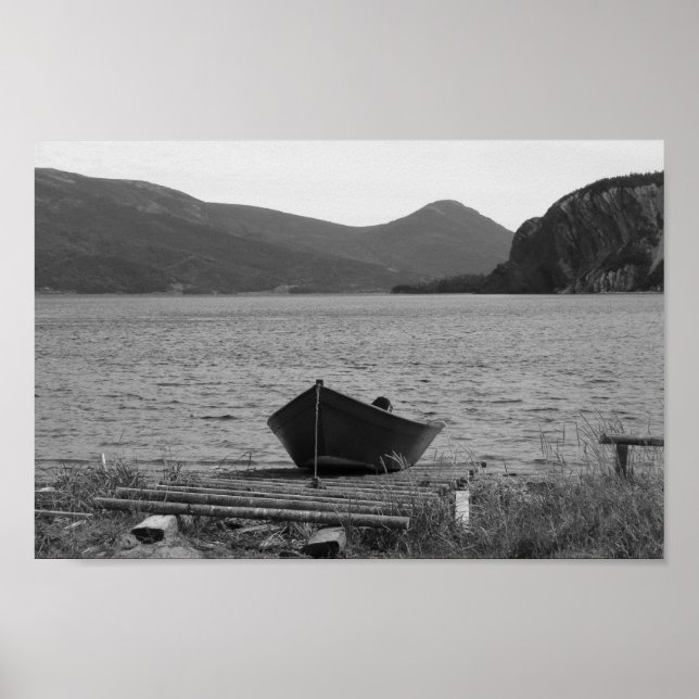 Poster Le vieux bateau en bois (Devant)