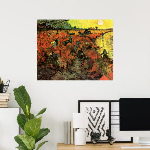 Poster Le vignoble rouge par Vincent van Gogh
