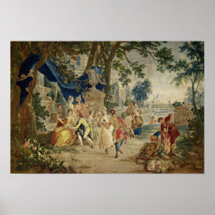 Poster Le village de Fete après D.Teniers