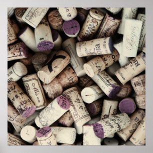 Poster Le vin bouche l'affiche de cuisine