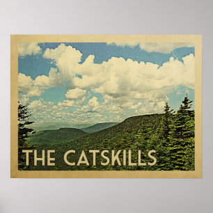 Poster Le Vintage voyage de Catskills New York