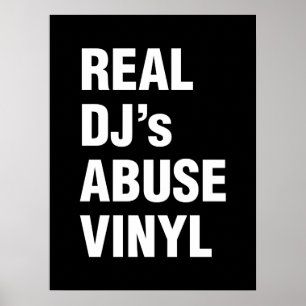 POSTER LE VINYLE DE LA VIOLENCE DE VÉRITABLE DJ