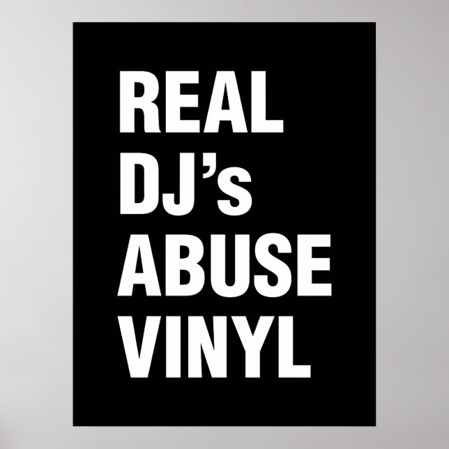 POSTER LE VINYLE DE LA VIOLENCE DE VÉRITABLE DJ (Devant)