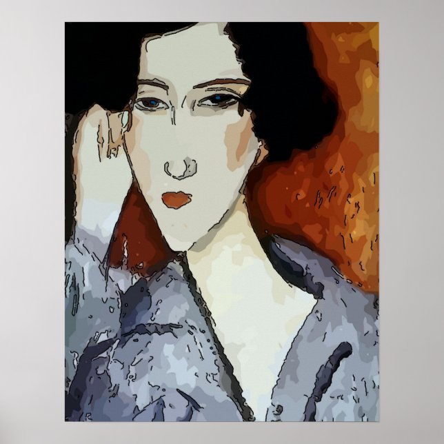 Poster Le visage de la femme Abstrait (Devant)