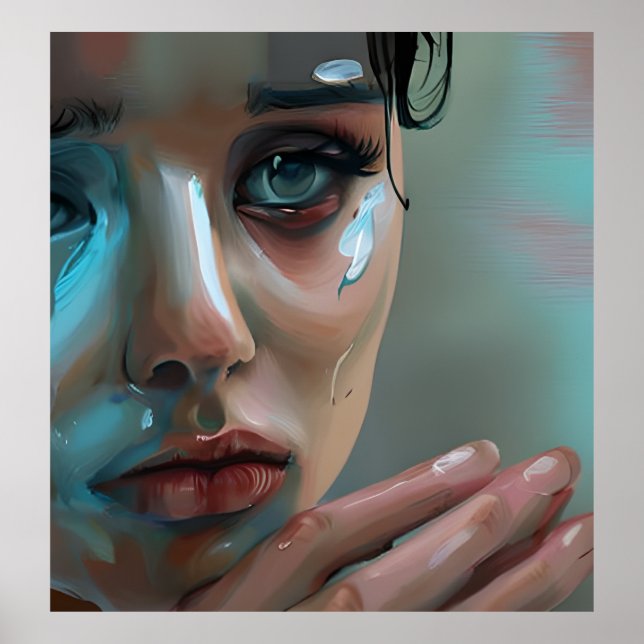 Poster Le visage des femmes | Oeuvre artistique générée p (Devant)