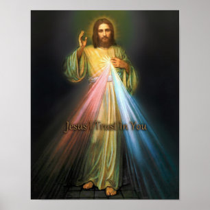 Poster Le visage saint de l'image divine de pitié de