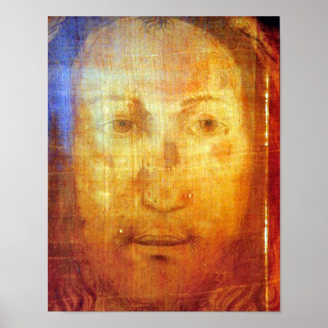 POSTER LE VOILE DE VERONICA LE VISAGE SACRÉ DE JÉSUS. (Devant)