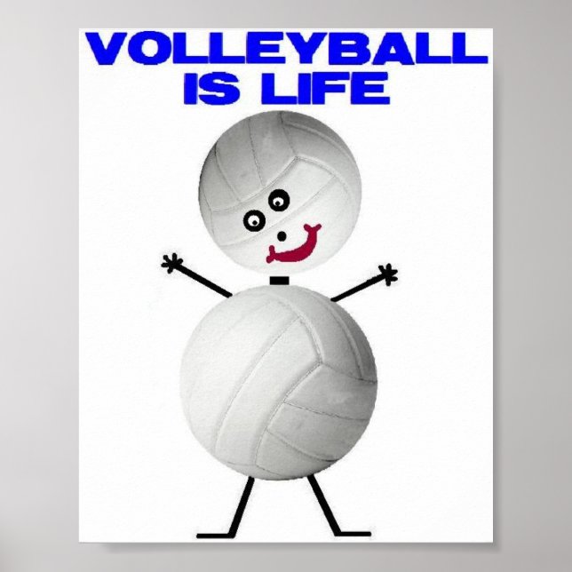 Poster Le volley-ball est la vie (Devant)