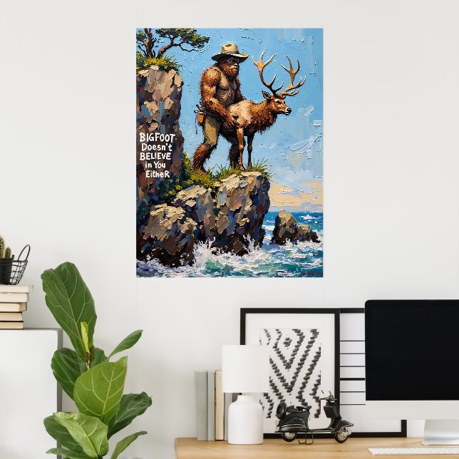 Poster Le voyage côtier de Bigfoot : une Secourt improbab (Bureau à domicile)