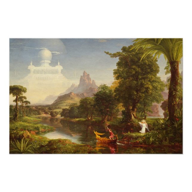 Poster Le voyage de la vie : Jeunesse, 1842 (huile sur to (Devant)
