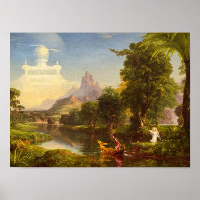 Poster Le voyage de la vie, Jeunesse, 1842 par Thomas Col (Devant)