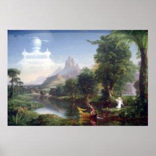 Poster Le voyage de la vie - Jeunesse par Thomas Cole