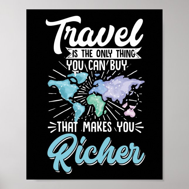 Poster Le Voyage Est La Seule Chose Que Vous Pouvez Achet (Devant)
