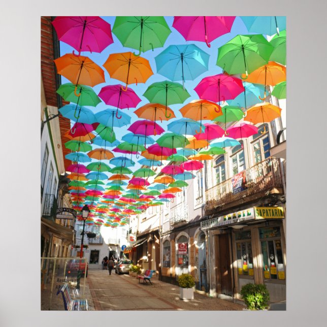 Poster Le vrai Portugal - Agueda Umbrella Sky (Devant)