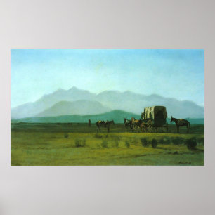 Poster Le Wagon de l'Surveyor d'Albert Bierstadt dans les