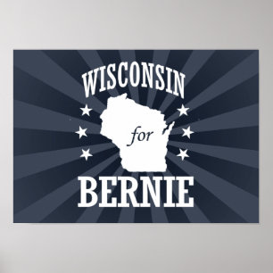 POSTER LE WISCONSIN POUR DES PONCEUSES DE BERNIE