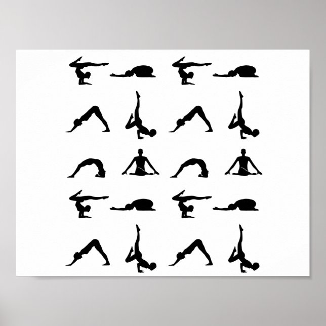 Poster Le yoga pose (Devant)