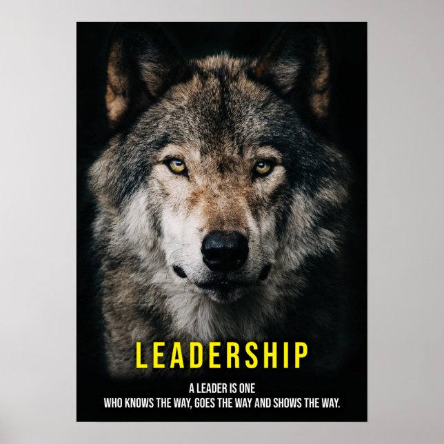 Poster Leadership - Wolf Pack, Alpha Homme, Leader (Devant)