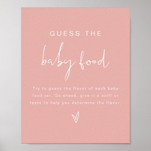 Poster LEAH Pastel Guess the Baby Food Baby shower Game