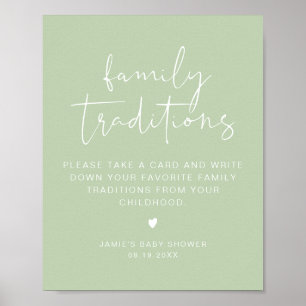 Poster LEAH Vibrant Pastel Baby shower des traditions fam