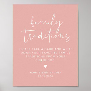 Poster LEAH Vibrant Pastel Baby shower des traditions fam