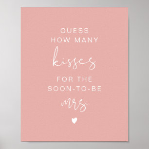 Poster LEAH Vibrant Pastel Devine combien de baisers nupt