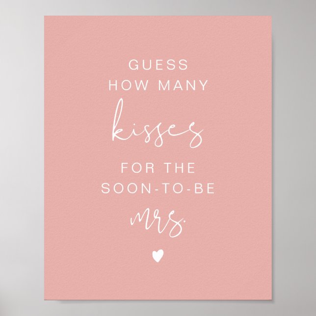 Poster LEAH Vibrant Pastel Devine combien de baisers nupt (Devant)