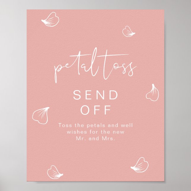 Poster LEAH Vibrant Pastel Mariage Petal Toss Envoyer (Devant)