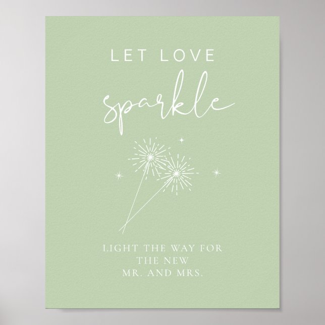 Poster LEAH Vibrant Pastel Mariage Sparkler Envoyer (Devant)