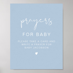 Poster LEAH Vibrant Pastel Prières Baby showers pour bébé