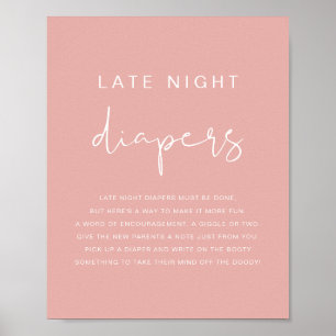 Poster LEAH Vibrant Pastel Rose Late Night Diapers Jeu