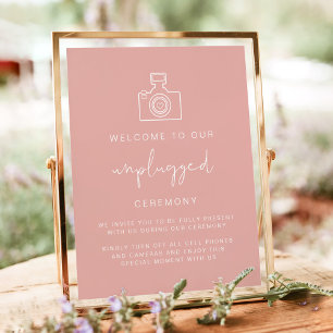 Poster LEAH Vibrant Pastel Unplugged Cérémonie Mariage