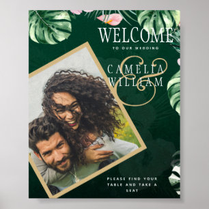 Poster LeahG Mariage botanique vert tropical