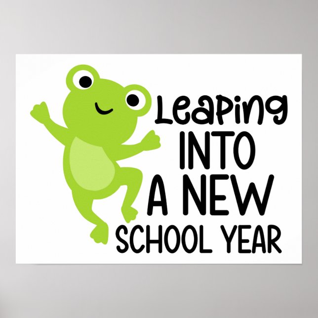 Poster Leaping Into Learning – Fun & Fresh Start Design (Devant)
