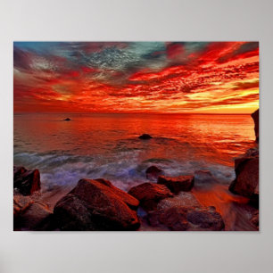 Poster l'eau froide bascule la beauté de coucher du