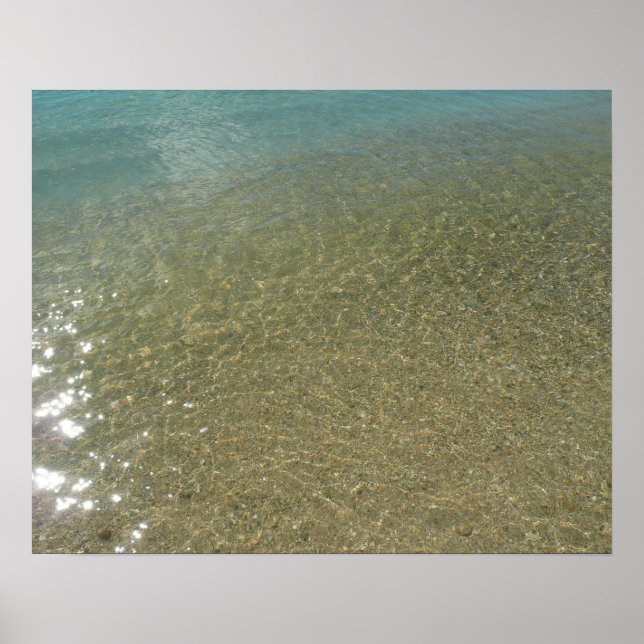 Poster L'eau sur la plage I Photographie Abstraite de la  (Devant)