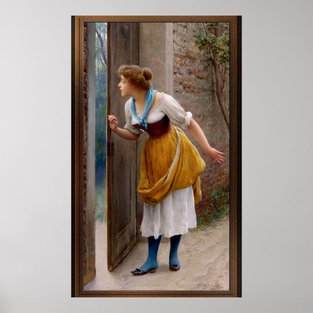 Poster L'Eavesdropper par Eugen von Blaas (Devant)