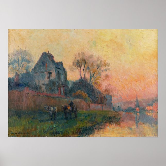 Poster Lebourg - Bords De Seine À Chatou (Devant)