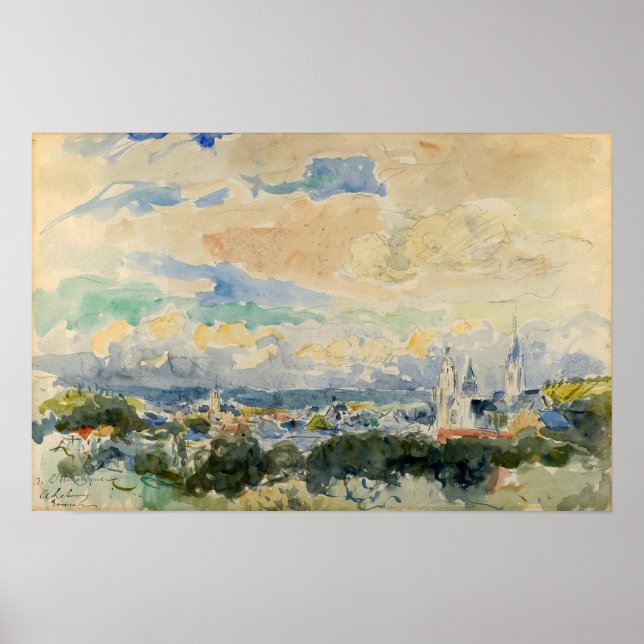 Poster Lebourg - Croquis D'Un Village 1915 (Devant)