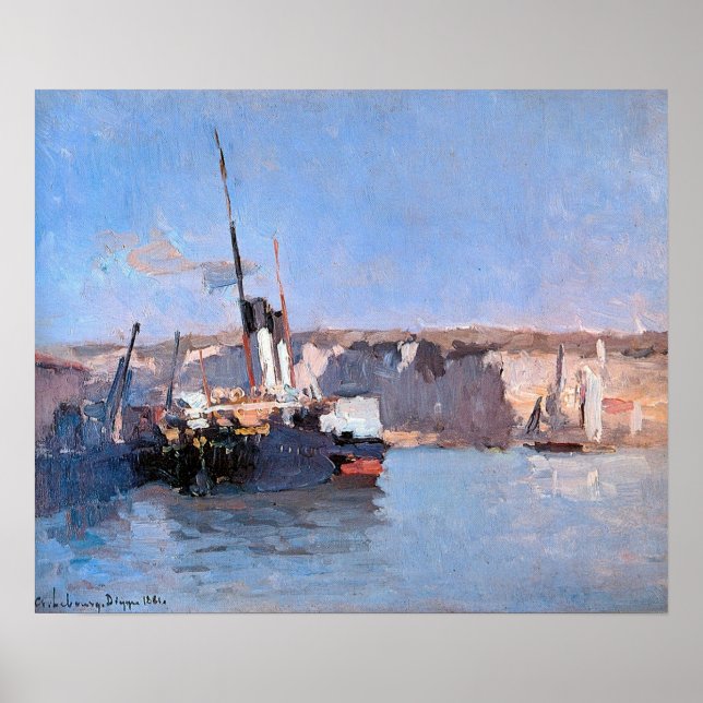 Poster Lebourg - Dieppe Steam Amarre 1881 (Devant)