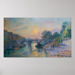 Poster Lebourg - Le Pont Marie Au Coucher Du Soleil