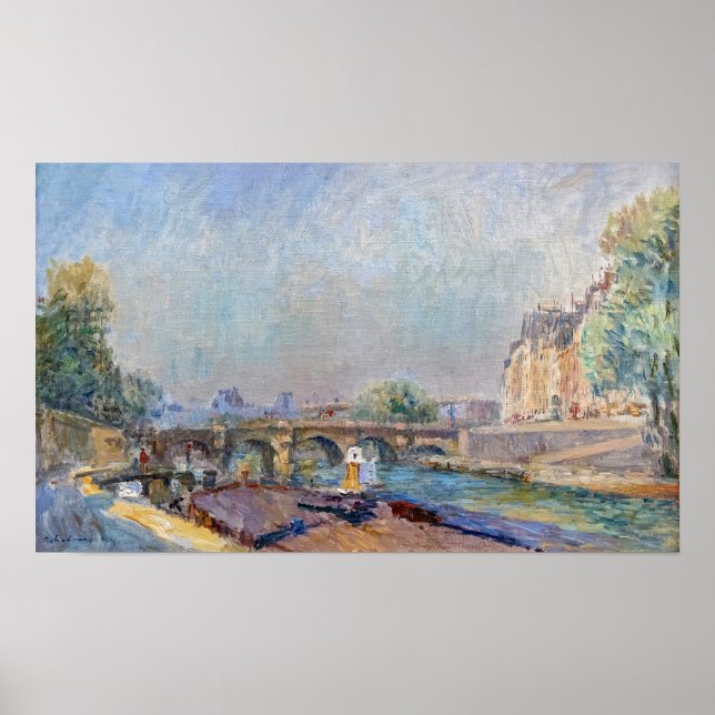 Poster Lebourg - Pont Neuf Et La Seine 1905 (Devant)