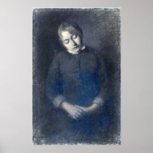 Poster Lebourg - Portrait de la femme d'artiste endormie